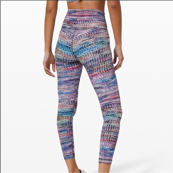 Lululemon Wunder Train High-Rise Tight 25" Digital Oasis White Multi sz 8 - Picture 3 of 10